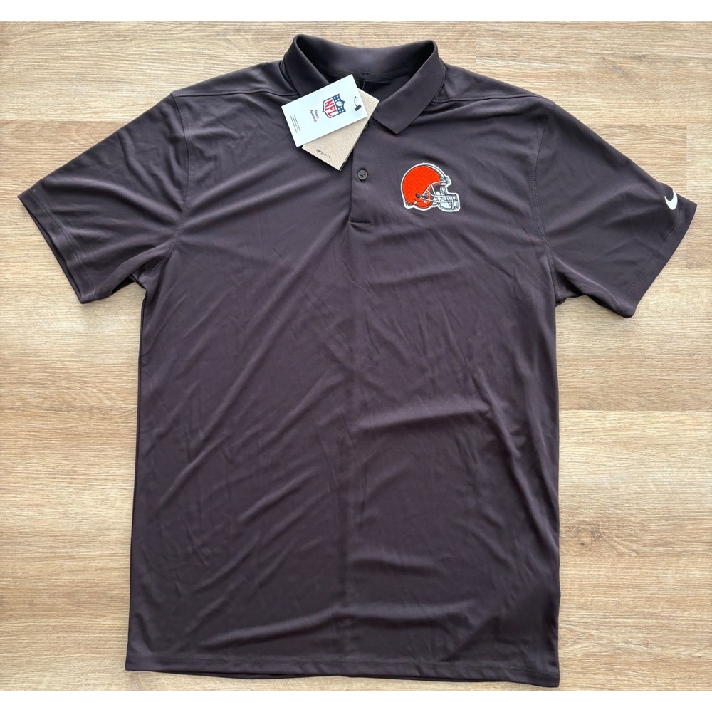 NWT Men's Nike Cleveland Browns Dri-FIT Polo - Medium - Brown